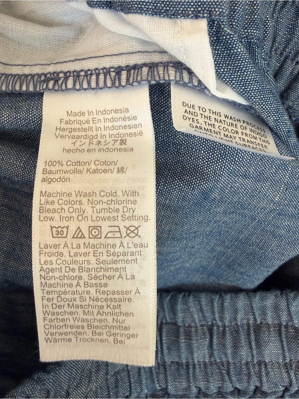 J. Crew Light Blue Drawstring Chambray linen style stretch waist pant size 8 NWT - Picture 9 of 9